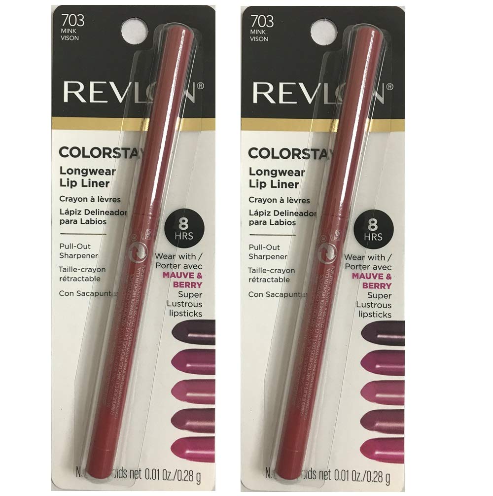 Pack of 2 Revlon Colorstay Longwear Lip Liner, Mink (703) Beauty & Personal Care REVLON
