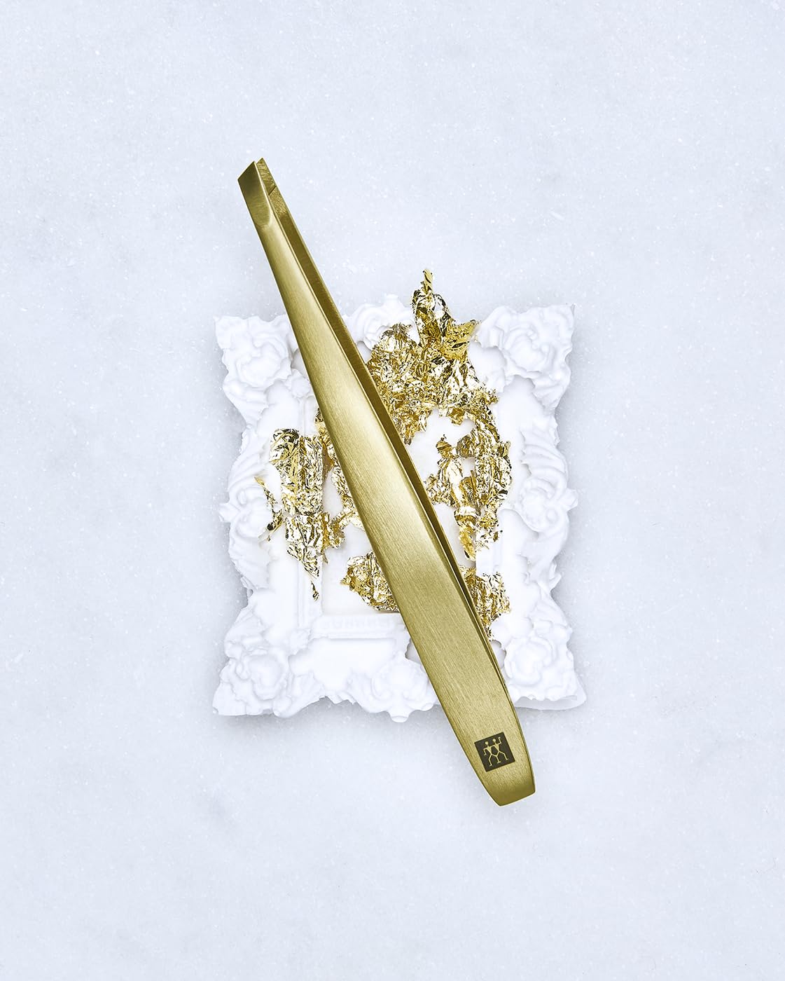 ZWILLING Tweezer Slanted (plucking eyebrows, removing splinters, hand finished, roughened tips, hypoallergenic), Premium, Gold, 3.5 inch Beauty and Personal Care ZWILLING