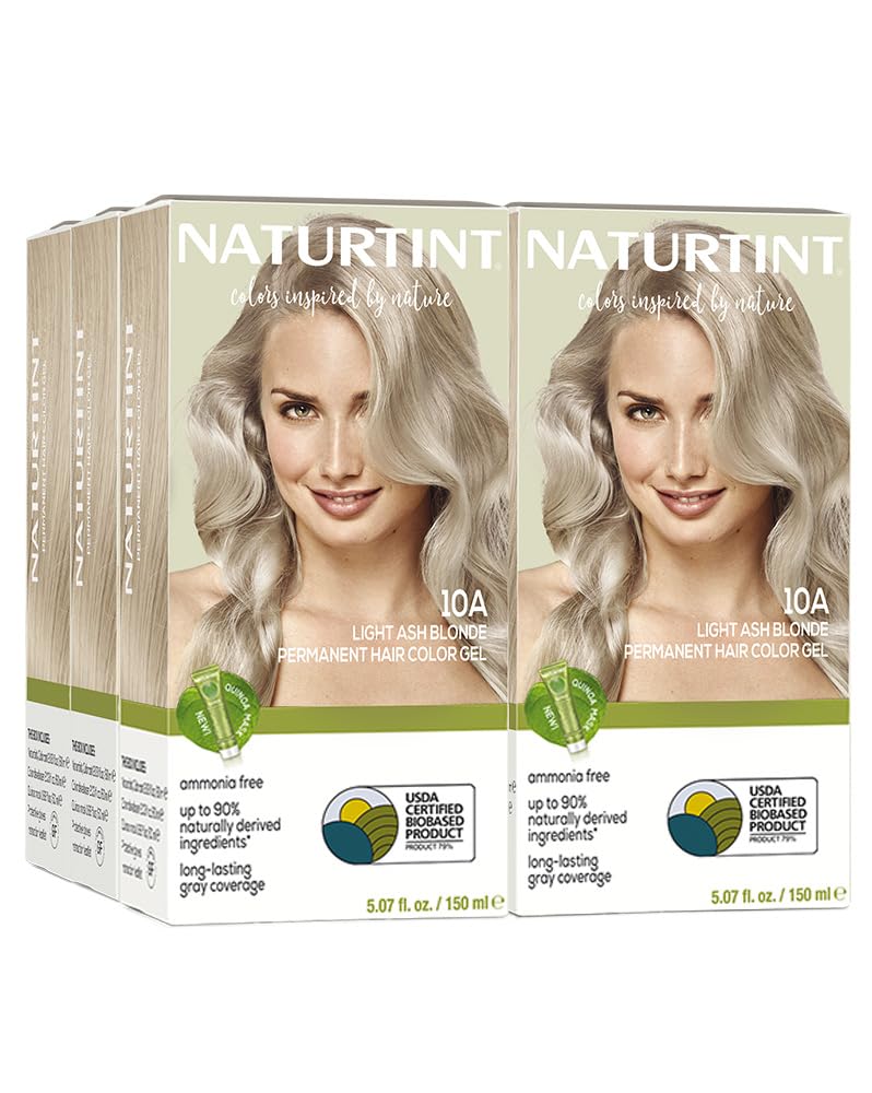 Naturtint 10A Light Ash Blonde Permanent Hair Color (Pack of 6), Ammonia Free, Vegan, Cruelty Free, up to 100% Gray Coverage, Long Lasting Results Beauty & Personal Care Naturtint