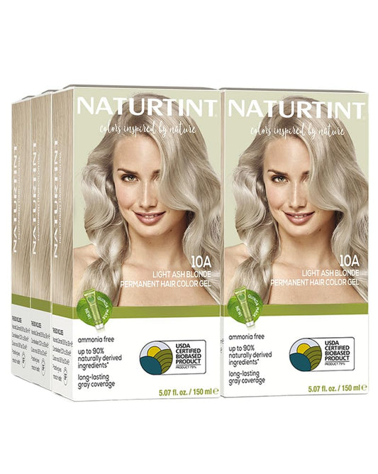 Naturtint 10A Light Ash Blonde Permanent Hair Color (Pack of 6), Ammonia Free, Vegan, Cruelty Free, up to 100% Gray Coverage, Long Lasting Results Beauty & Personal Care Naturtint