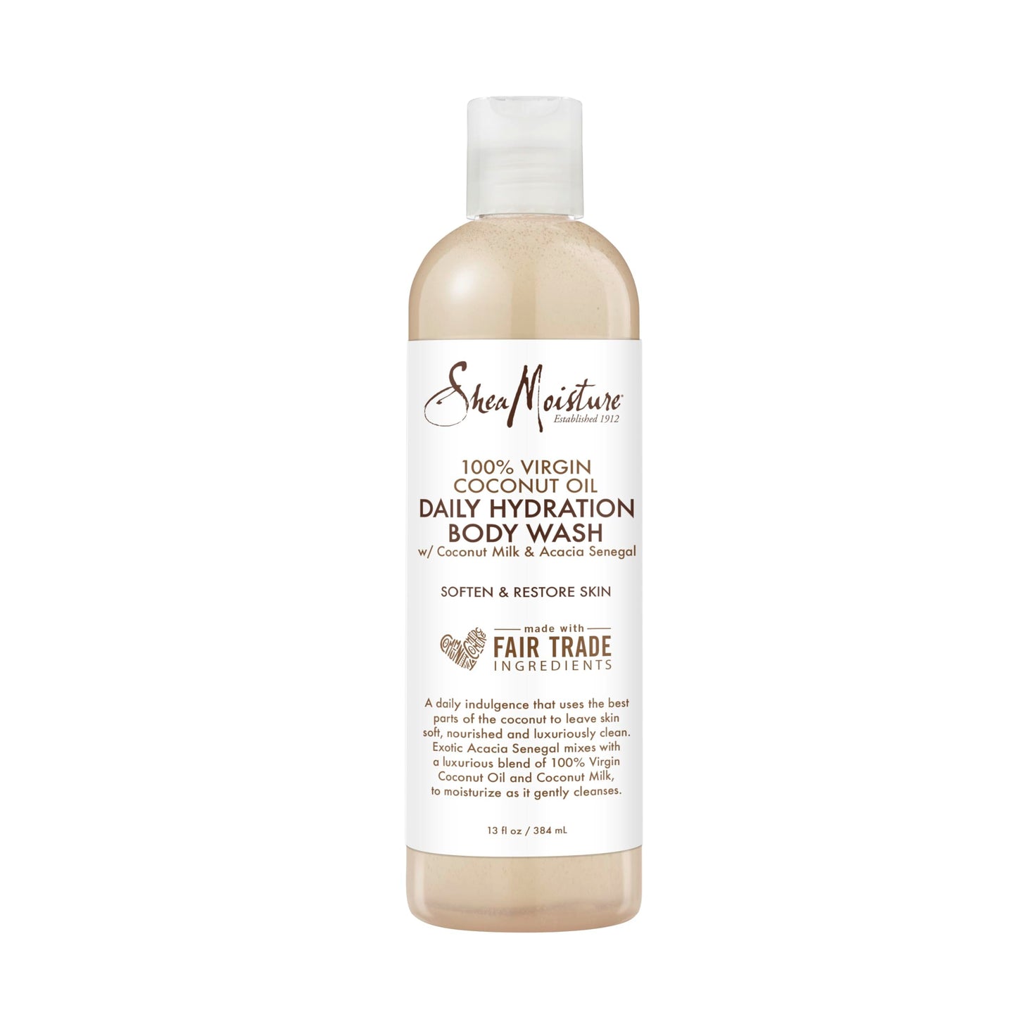 SheaMoisture Daily Hydration Body Wash 100% Virgin Coconut Oil Cleanser for All Skin Types Skin Care to Soften & Restore Skin 13 oz Beauty & Personal Care Shea Moisture