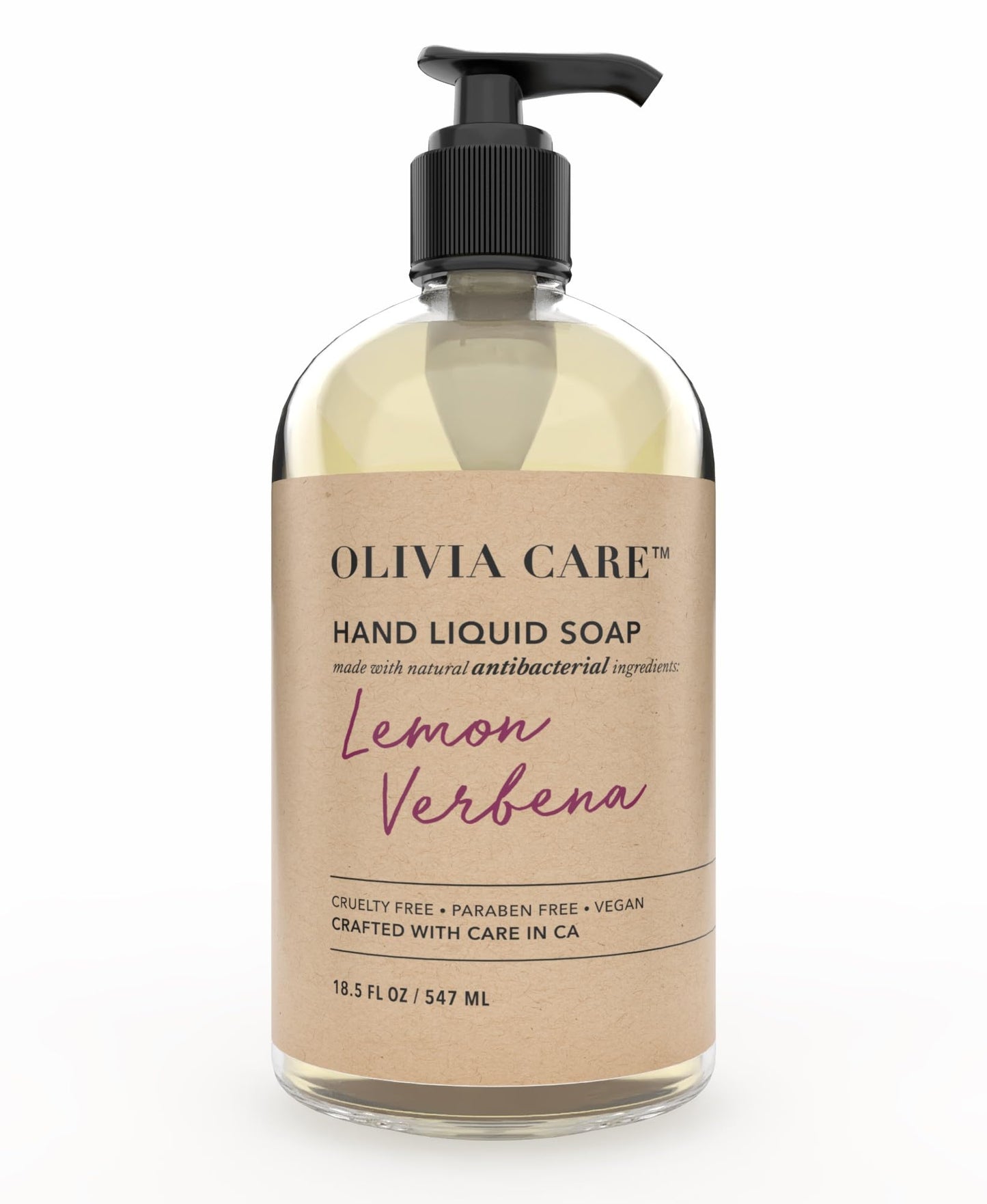 Olivia Care Antibacterial Hand Soap - Infused with Sage & Tea Tree Oil & Lemon Verbena Fragrance, Cleansing, Germ-Fighting, Moisturizing Hand Wash Beauty & Personal Care Olivia Care