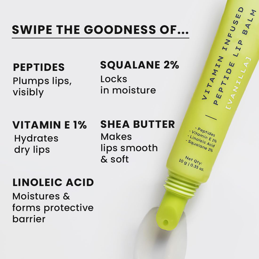 Hyphen-Vitamin Infused Peptide Lip Balm-Vanilla for Dry & Chapped Lips - Hydrating & Moisturizing Lip Balm for Unisex - for Dark Lips - Smoothen Lips Beauty and Personal Care Hyphen