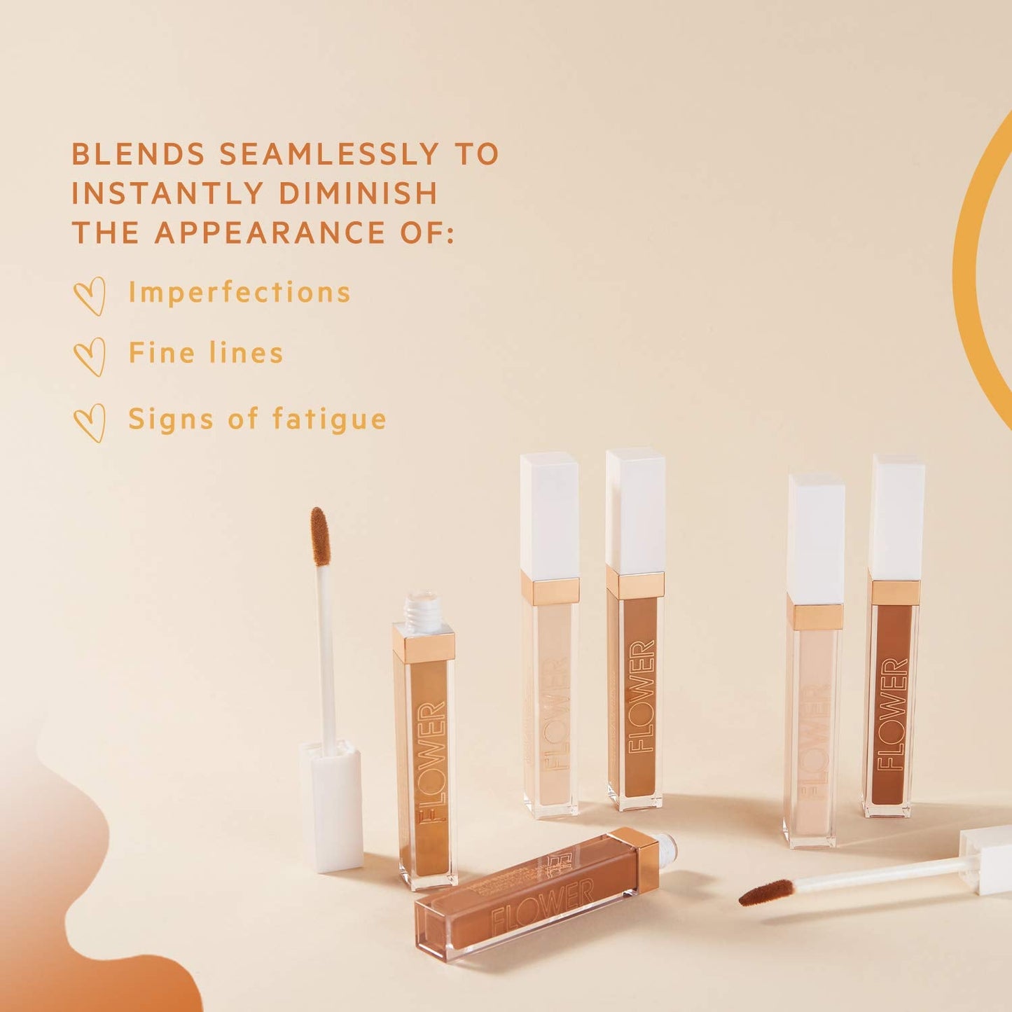 FLOWER BEAUTY By Drew Barrymore Light Illusion Full Coverage Concealer - Diffuse Dark Under Eye Circles + Blurs Blemishes - Weightless Formula + Beauty & Personal Care FLOWER BEAUTY