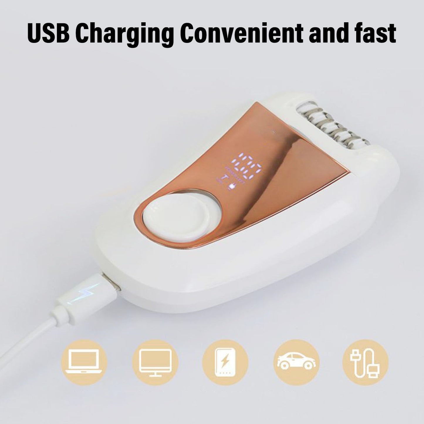 ZJchao Women Epilator and Trimmer 2 in 1 USB Rechargeable Hair Removal Device for Private Areas with ABS Material and Digital Display Beauty and Personal Care ZJchao