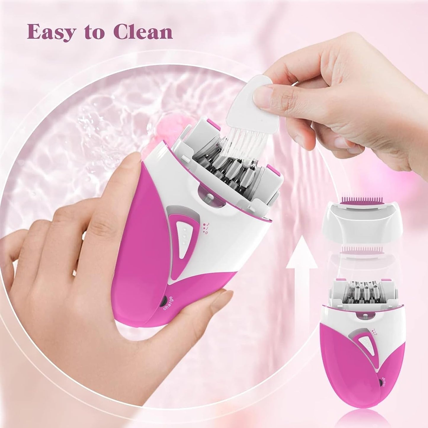 Epilator for Women, Smooth Glide glabrouse Skin epilator Facial Hair Remover with 2 Speed & LED Light, Electric Facial Hair Removal Suitable for Face Beauty and Personal Care Morbex Green