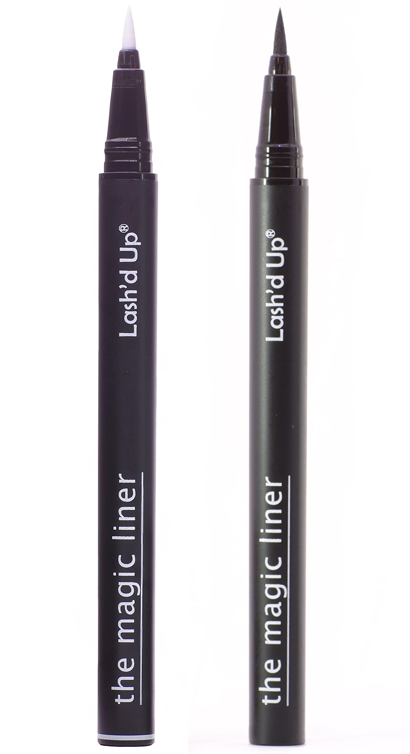 Lash'd Up Glue Liner Pen (Extra Strong, Clear & Black) Magic Self-Adhesive Eyeliner Full-size 0.032 Oz. (2 PCS, Clear & Black, Extra Strong) Beauty & Personal Care Lash'd Up
