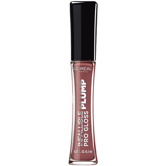 L'Oreal Paris Infallible Pro Gloss Plump Lip Gloss with Hyaluronic Acid, Long Lasting Plumping Shine, Lips Look Instantly Fuller and More Plump