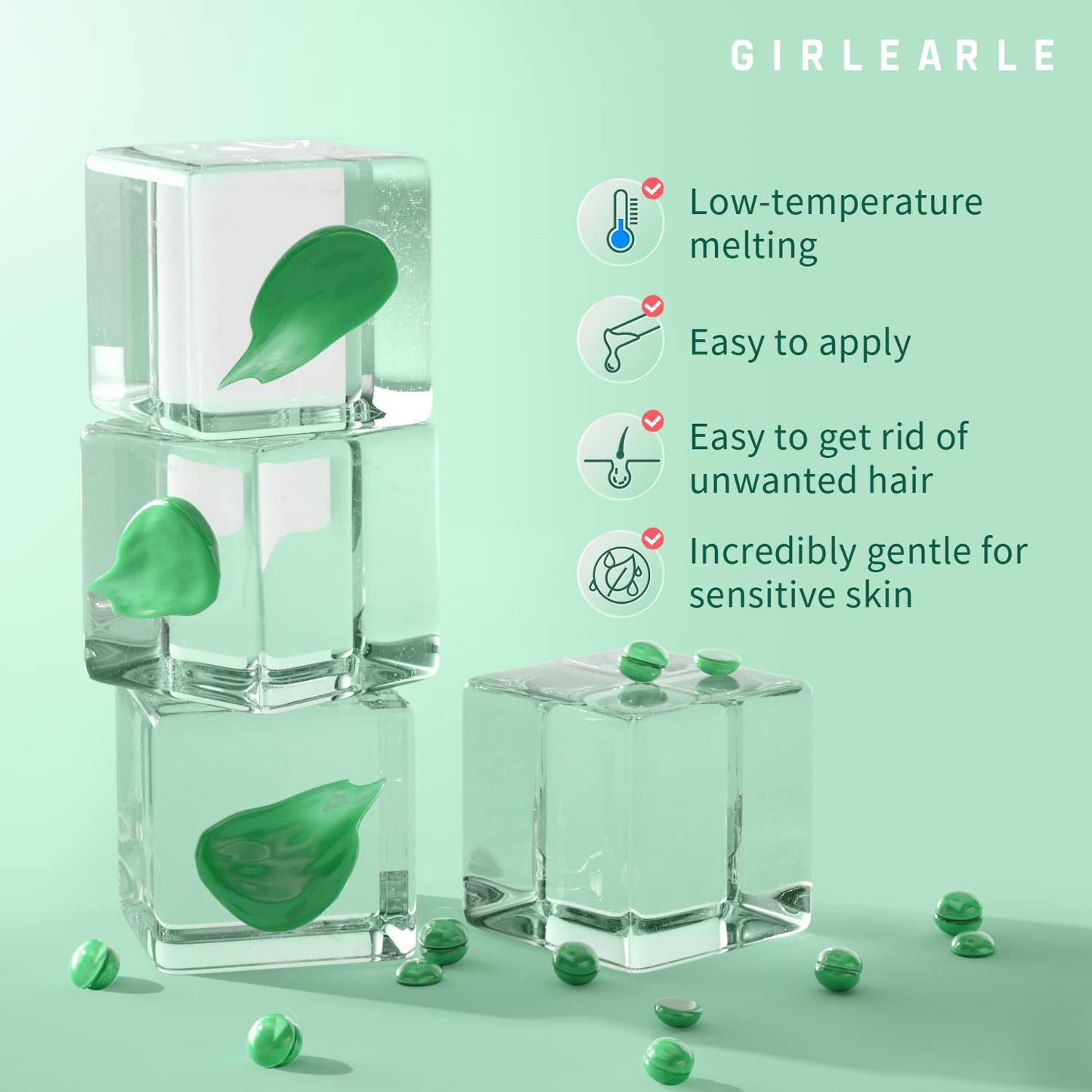 GIRLEARLE Wax Beads (1lb) for Hair Removal - Aloe Vera Formula, Perfect for Sensitive Skin, Eyebrow, Brazilian Bikini, Legs, Facial and Full Body Beauty and Personal Care GIRLEARLE