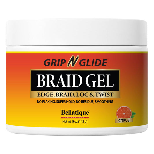 BELLATIQUE GRIP N GLIDE Braiding Gel Maximum Hold for LOC & Twist - No Flaking, No Whitening, Fast Drying, High Shine, Cool & Refreshing, Long Lasting Beauty & Personal Care BELLATIQUE