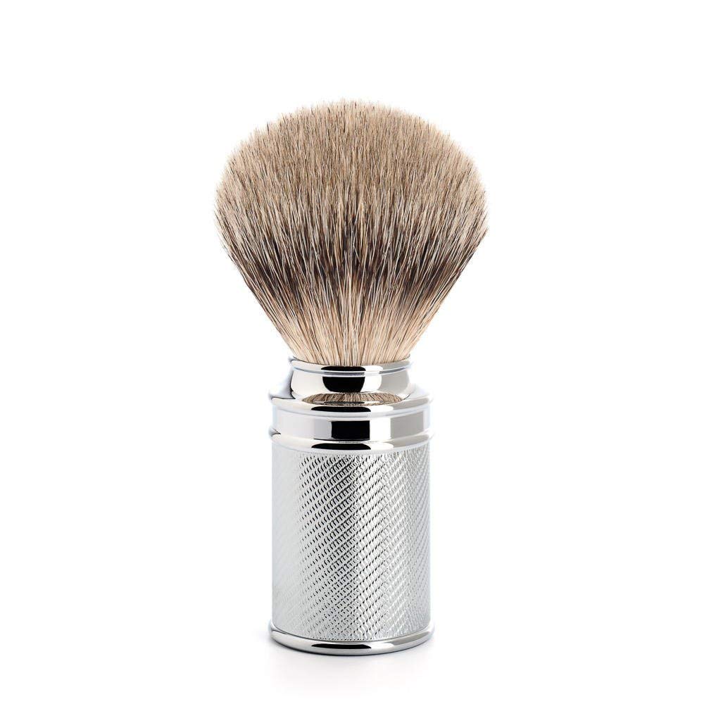 MÜHLE Traditional Silvertip Badger Shaving Brush - Chrome Plated Stainless Steel Handle - Luxury Shave Accessory for Men Beauty and Personal Care MÜHLE