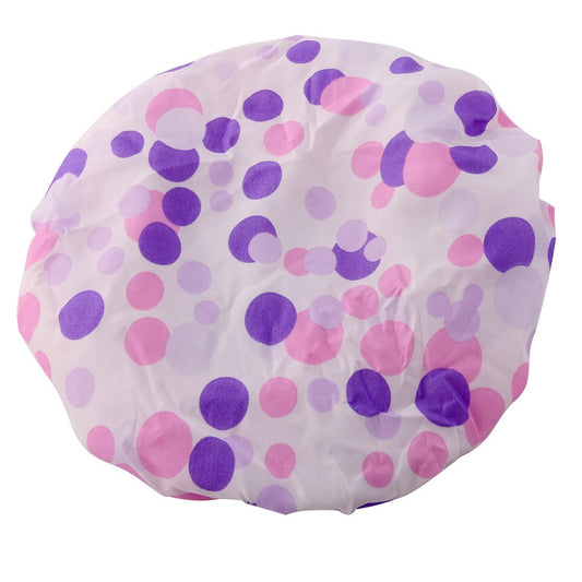 Ruilogod Polyester Circle Pattern Lady Hair Protector Water Resistant Elastic Spa Bathing Shower Cap (id: 9be d7f c88 d93 960 Beauty and Personal Care Ruilogod