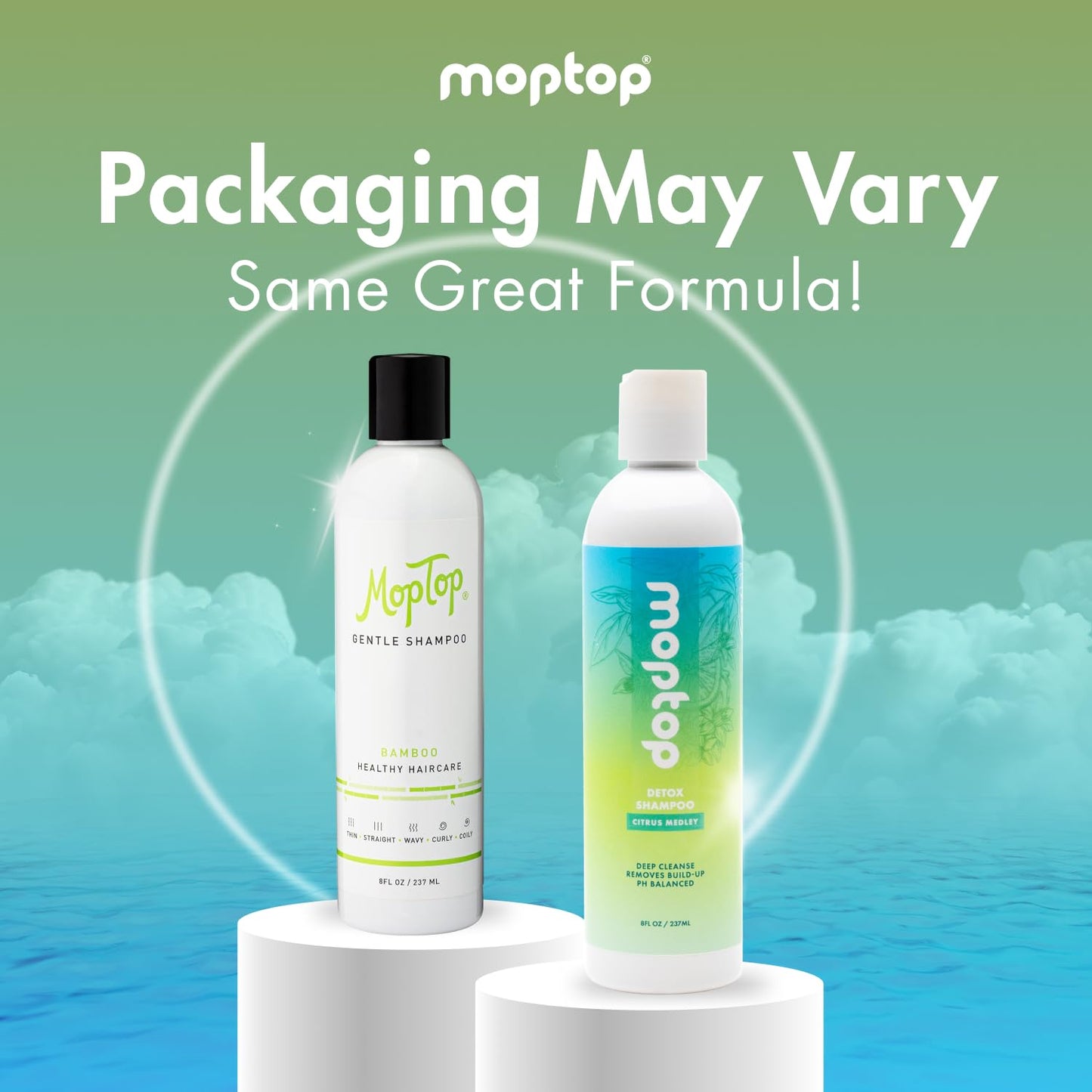 MopTop Detox Shampoo - Scalp Clarifying Shampoo for Build Up, Hard Water, Dirt & Oil, Sulfate & Paraben Free Hair Care for All Hair Types - Thin Beauty & Personal Care MopTop