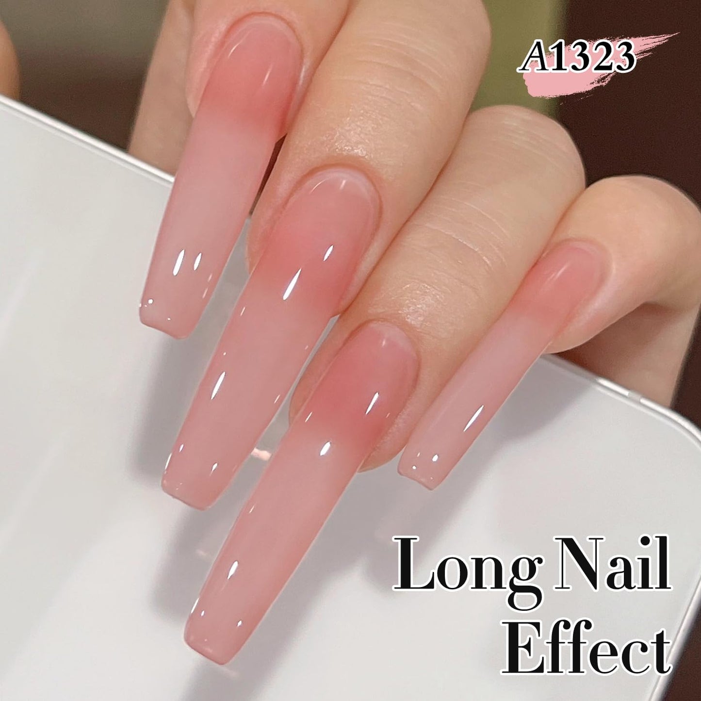 Double Rhythm Translucent Gel Polish Sheer Neutral Natural Light Milky Same Color Same Bottle 15ML Jelly Nail Polish Nail Art DIY at Home (Pink Beauty and Personal Care Double Rhythm