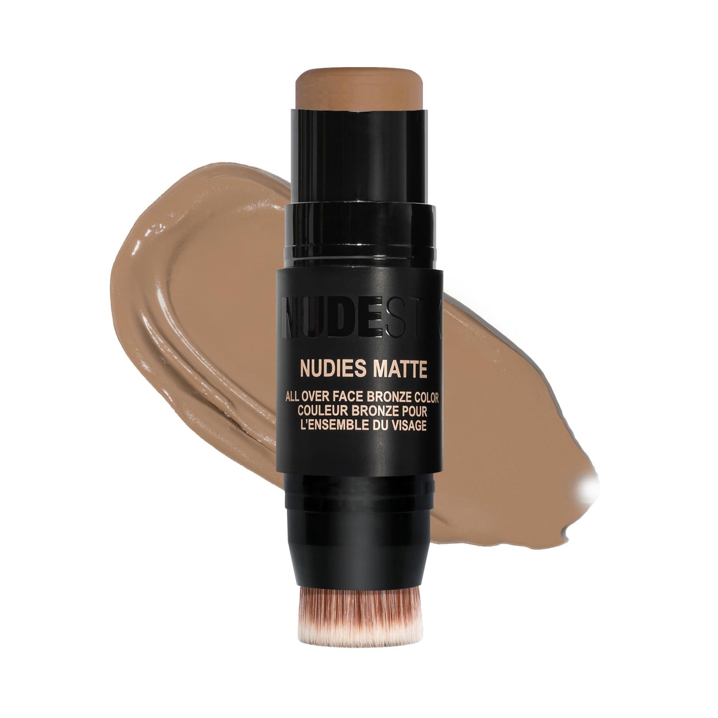 Nudestix Nudies Bronze All Over Matte Bronzing Stick - 3-in-1 Cream Bronzer for Cheeks, Eyes & Lips with Built-In Brush | Natural Contour & Sun-Kissed Beauty & Personal Care Nudestix