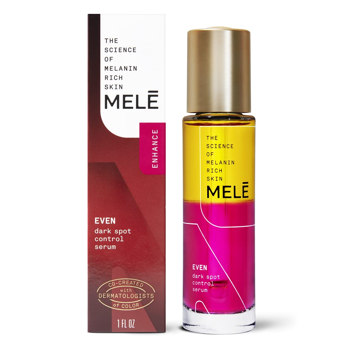 Mele Even Dark Spot Visibly Reduces Dark Spots, Uneven Tone, And Signs Of Aging Control Serum With Niacinamide, Vitamin E, And Pro-Retinol 1 oz Beauty & Personal Care MELE