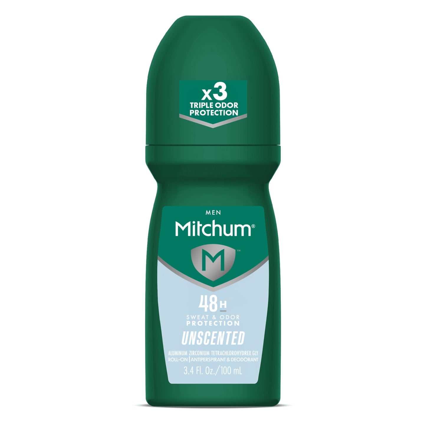 Mitchum Men’s Antiperspirant Deodorant, Roll-On Applicator, Unscented, 48HR Sweat & Odor Protection, Quick-Drying Formula, Dermatologist Tested, 3.4 Beauty and Personal Care Mitchum