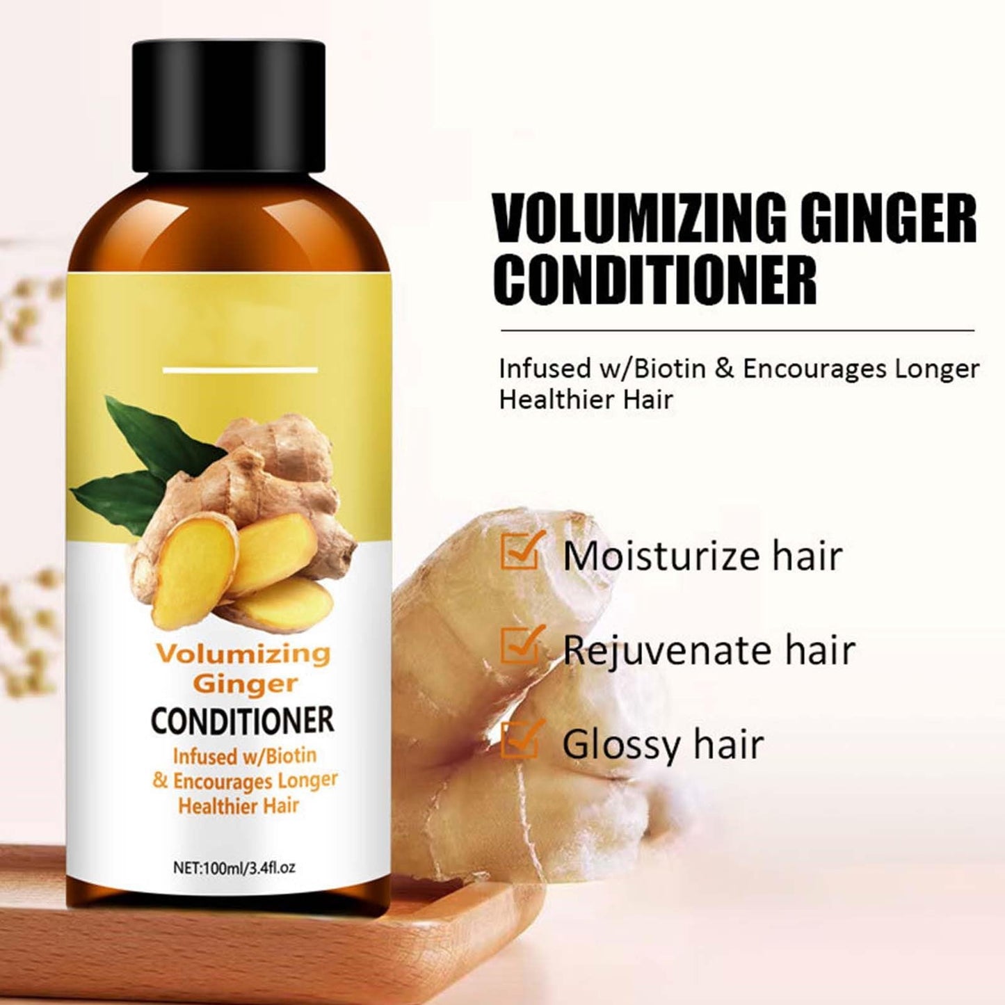 Shampoo & Conditioner & Body wash, Body Wash and Hair Care Gift Set,Ginger Skincare Relaxing Home Spa Set, Anti Hair Loss, Strengthen & Volumize, Bath Beauty & Personal Care MeiPlumLai