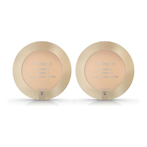 Neutrogena Mineral Sheers Compact Powder Foundation, Lightweight & Oil-Free Mineral Foundation, Fragrance-Free, Natural Beige 60,.34 oz Beauty & Personal Care Neutrogena