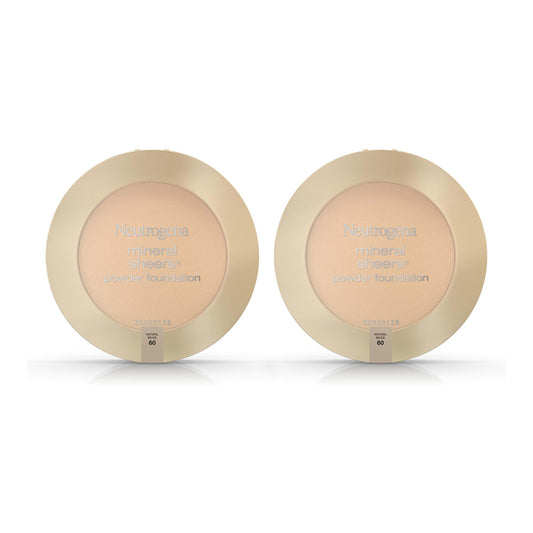 Neutrogena Mineral Sheers Compact Powder Foundation, Lightweight & Oil-Free Mineral Foundation, Fragrance-Free, Natural Beige 60,.34 oz Beauty & Personal Care Neutrogena