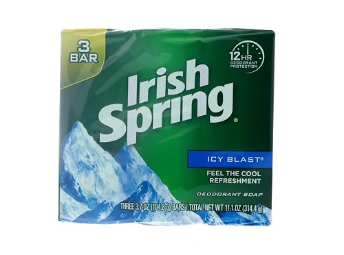 Icy Blast Deodorant Soap By Irish Spring 3.75oz, 3 Count Pack of 18 Beauty & Personal Care Irish Spring