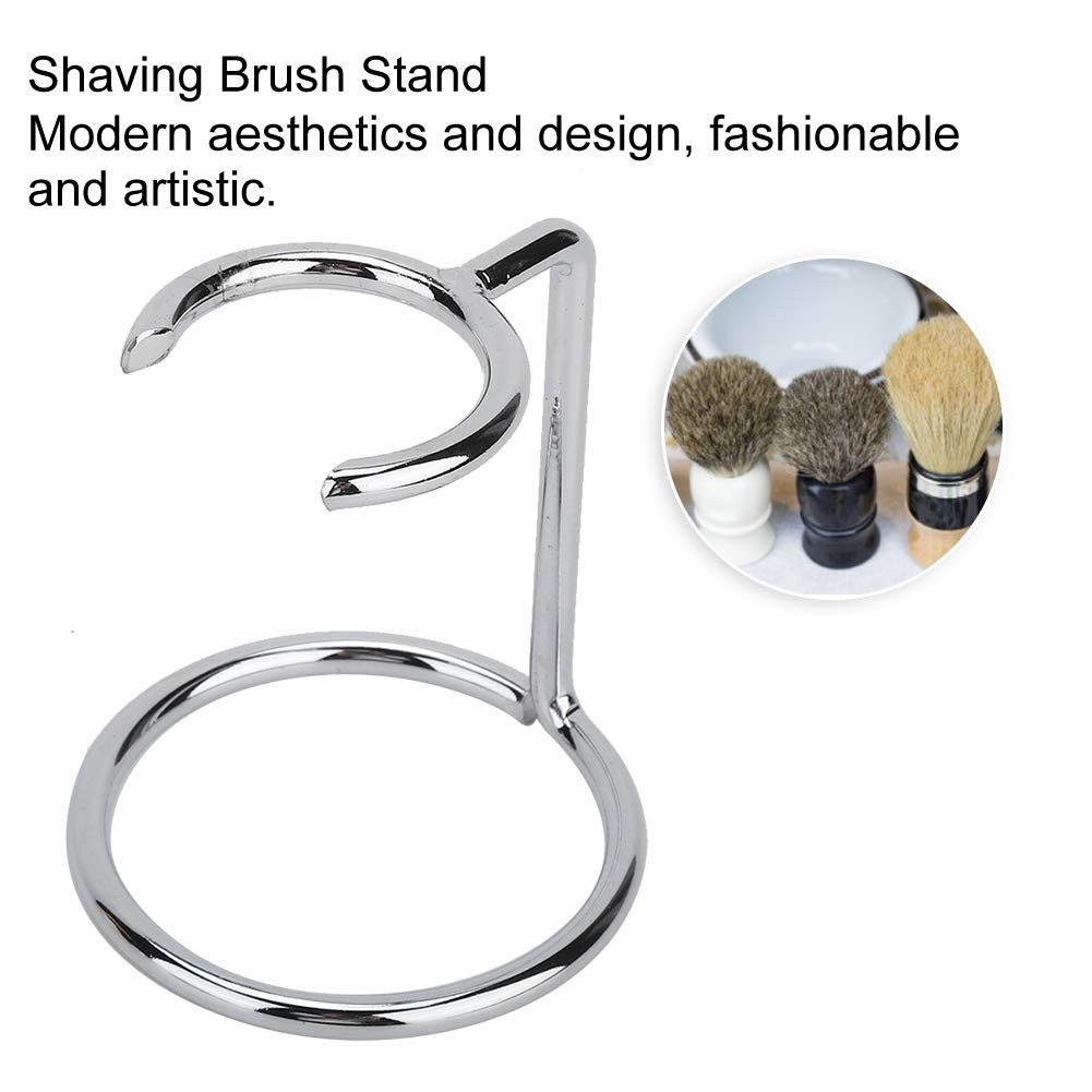 Men Razor and Shaving Brush Stand, Stainless Steel Shave Brush Holder Razor Storage Protect Shaving Kit Fits Most Razors and Brushes for Salon Home Beauty and Personal Care BORDSTRACT