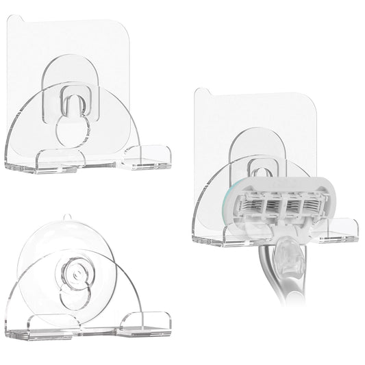 Linkidea 3 Pack Bathroom Razor Holder, Suction Cup & Adhesive Wall Mount Shaver Organizer, Compatible with Fusion 5, ProGlide Shield, Vector 3, Sensor Beauty and Personal Care Linkidea
