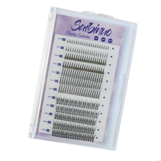 Saibinuo 240pcs Mixed Pack C Curl False Eyelash Extension Individual Lashes Lower Bottom Lash (5-6mm) Fairy Style A Shape (10-12mm) Fish Tail (9-11mm) Beauty & Personal Care OAWLY