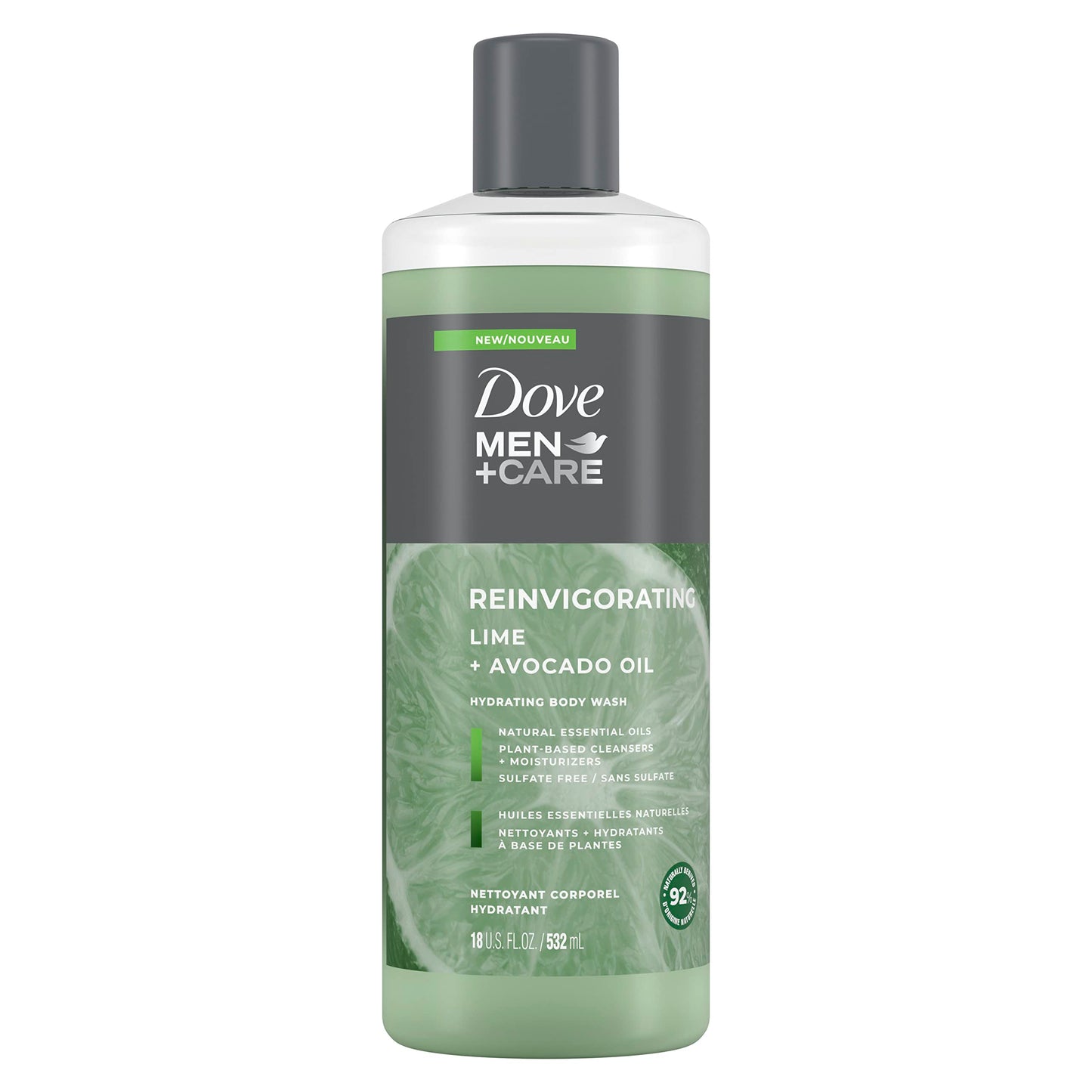 Dove Men+Care Lime + Avocado Oil Body Wash, 18 Fl Oz (532 mL) Beauty & Personal Care Dove