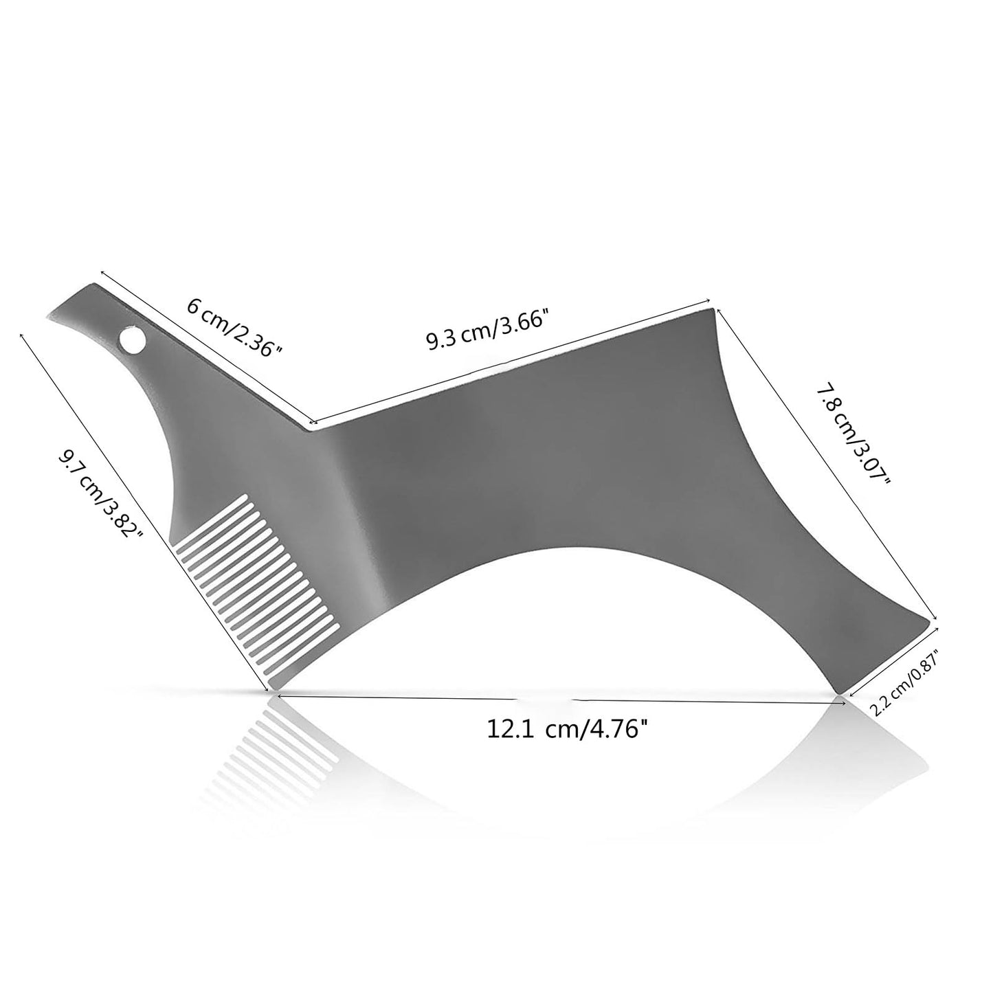BOGEEL Stainless Steel Beard Shapers with Comb Beard Shaping Styling Tool Beard Shaping Template Guide Comb for Man Beard Trim Beauty and Personal Care BOGEEL