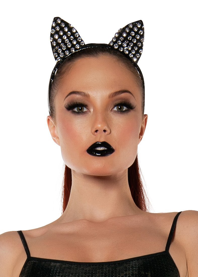 Starline Women's Sparkle Kitty Cat Ears Headband Accessory Black