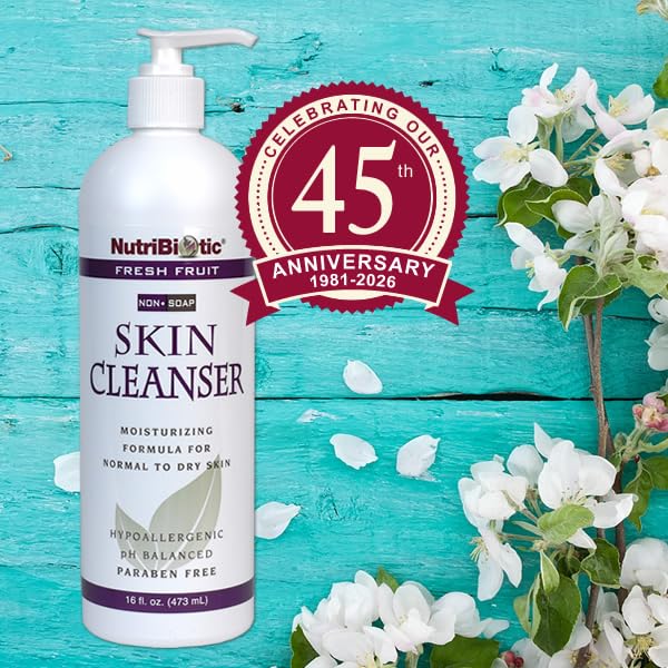 NutriBiotic - Fresh Fruit NonSoap Skin Cleanser, 16 Oz Twin Pack with GSE (Citricidal) | pH Balanced, Hypoallergenic & Biodegradable | Free Beauty & Personal Care NutriBiotic