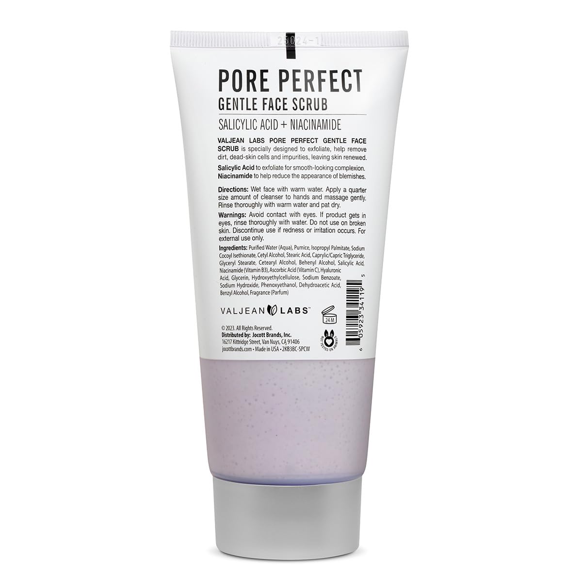 Valjean Labs Pore Perfect Gentle Face Scrub - Salicylic Acid & Niacinamide | Gently Exfoliates, Smooths, Refines Pores | Feeling Fresh & Renewed (6 Beauty & Personal Care VALJEAN LABS