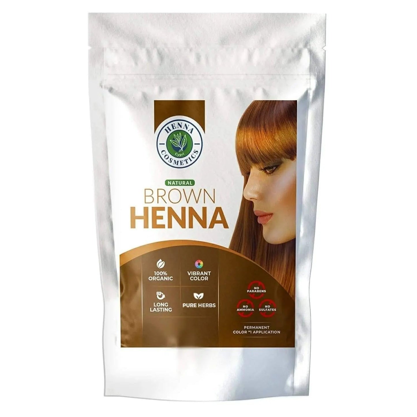 Henna Cosmetics Cypri Natural Henna Hair Color Dye, 100% Pure Henna Powder for Hair Growth Organic (Brown, 100 Gr + Free 50 Gr.) Beauty & Personal Care HENNA COSMETICS CYPRI