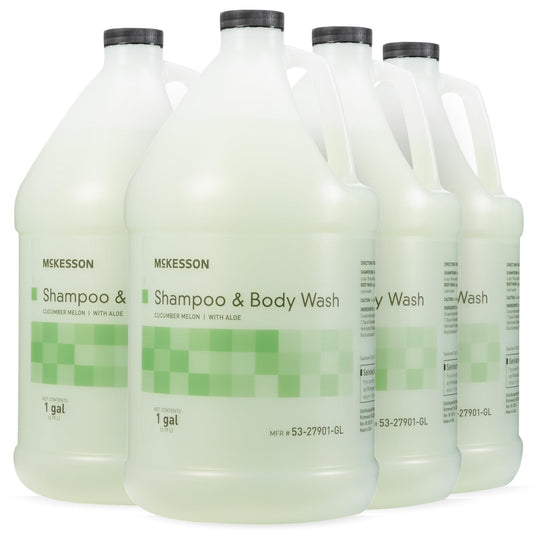 McKesson Body Wash and Shampoo, Cucumber Melon Scent, 1 gal, 4 ct