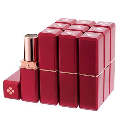 Allwon 10Pcs Red Empty Lipstick Tubes DIY Lip Balm Container (Square Tube) Beauty & Personal Care Allwon