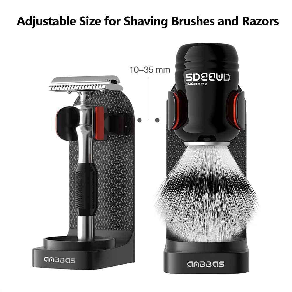 5IN1 Anbbas Shaving Brush Set,Synthetic Badger Brush and Stainless Steel Soap Bowl,ABS Wall Mounted Shaving Holders for Brush and Bowl,3.5OZ Shaving Beauty and Personal Care Anbbas