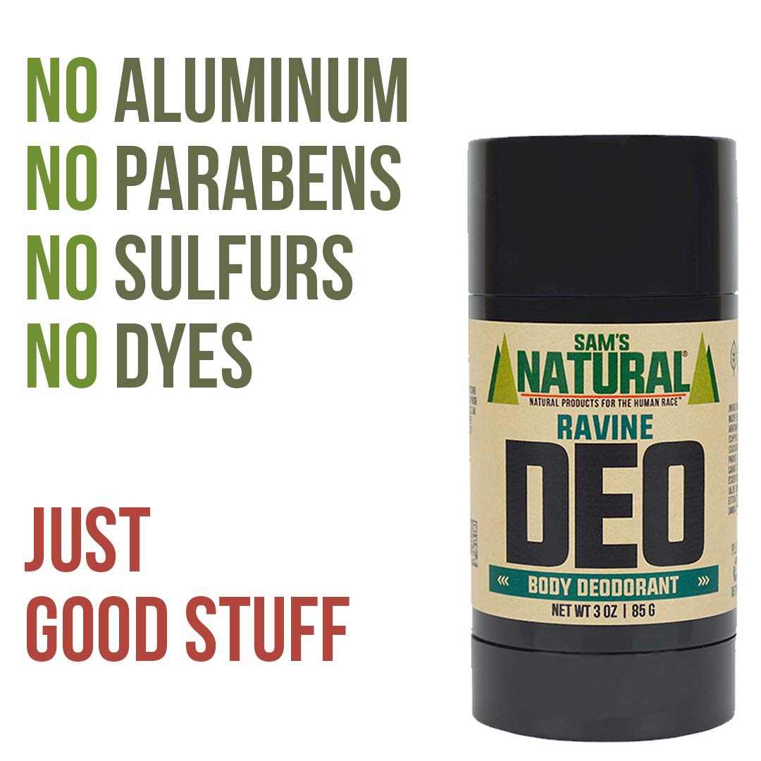 Sam’s Natural Deodorant - Ravine - Holiday Gifts - Stocking Stuffers - Aluminum Free DEO - No phthalates, parabens, sulfates, or dyes - For Men Beauty and Personal Care Sam's Natural