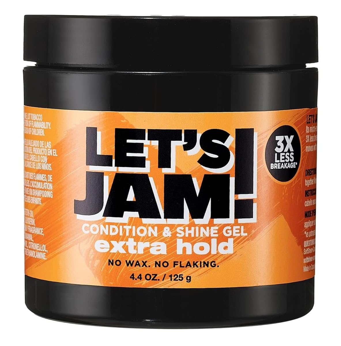 Lets Jam Condition & Shine Gel Extra Hold 4.4 Ounce Jar (Pack of 6) Beauty & Personal Care Let's Jam