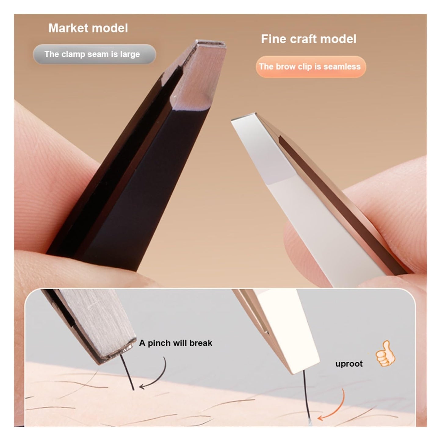 Eyebrow Tweezers Eyebrow Plucking Beard Artifacts False Eyelash Tweezers(Golden Classic) Beauty and Personal Care ZYCZYCZZ