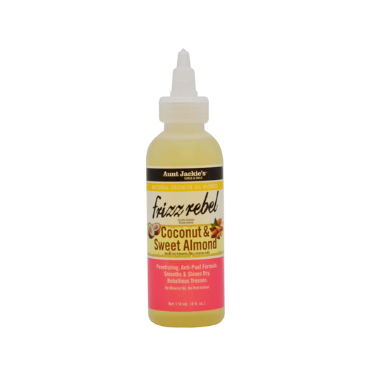 Aunt Jackie's Natural Growth Oil Blends Frizz Rebel - Coconut and Sweet Almond, Smooths and Shines Dry, Rebellious Tresses, Anti-Poof Formula, 4 oz Beauty & Personal Care Aunt Jackie's