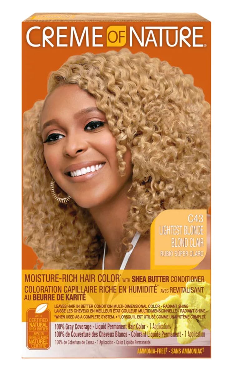 Creme Of Nature Color C43 Lightest Blonde Kit (2 Pack) Beauty & Personal Care Creme of Nature