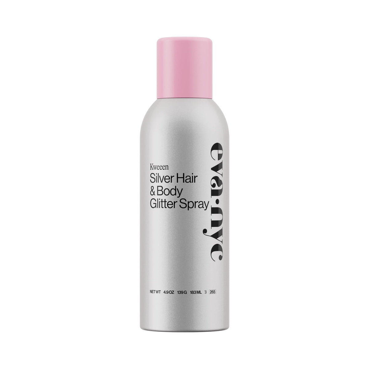 Eva NYC Kweeen Silver Hair and Body Glitter Spray - Our Original Ultra Shimmery Glitter, New Look - Adds Shine + Non-Sticky - Quick Drying Sparkle