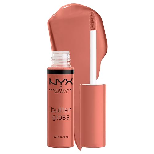 NYX PROFESSIONAL MAKEUP Butter Gloss, Non-Sticky Lip Gloss - Bit Of Honey (Peach Nude) Beauty & Personal Care NYX PROFESSIONAL MAKEUP