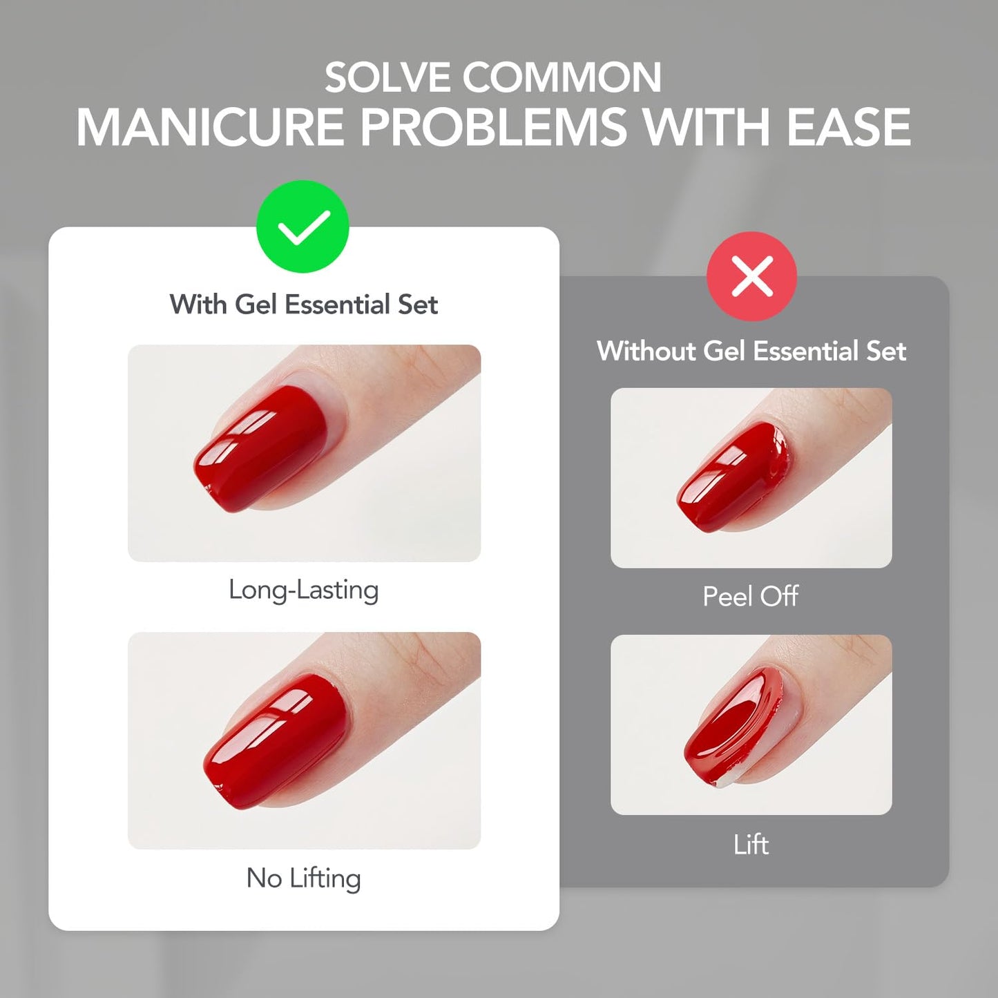 GAOY 16ml Nail Dehydrator and Primer with Gel Top and Base Coat, 4 Pcs Acid-Free Natural Nail Prep Dehydrate Bond Primer Professional Set, for Gel Beauty and Personal Care GAOY