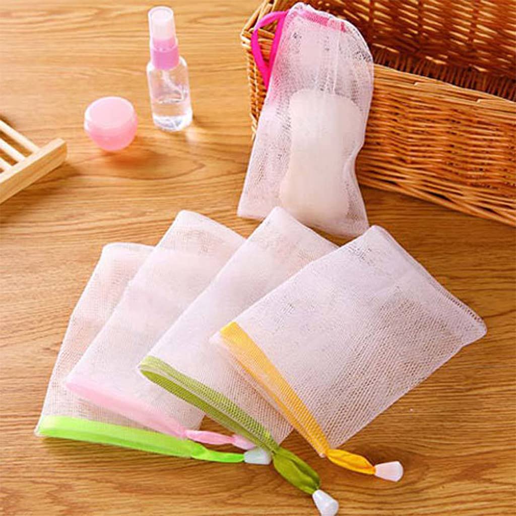 kobeIeen 2 Pcs/Set Portable Hangable Handmade Bag Bath Shower Foaming Cleansing Net Beauty and Personal Care kobeIeen
