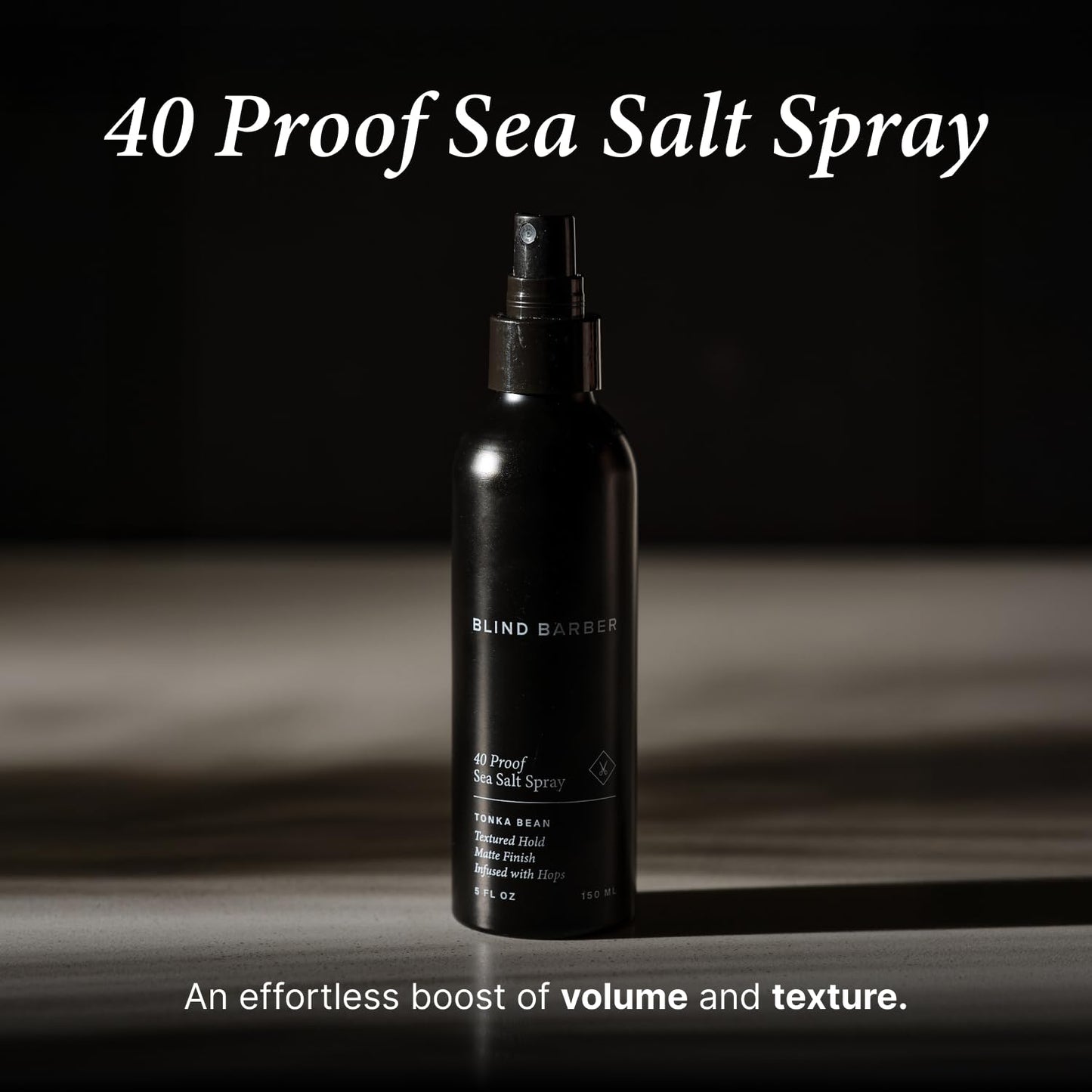 Blind Barber 40 Proof Sea Salt Spray for Men - Salt Water Hair Spray for Volume & Texture - Water-Based Matte Finish with Light-Medium Hold - Enhances Beauty & Personal Care Blind Barber