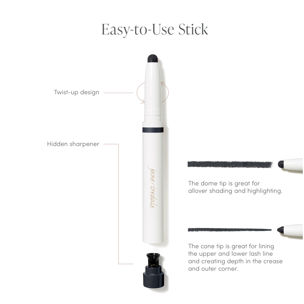 jane iredale ColorLuxe Eye Shadow Stick, Multi-Use Cream to Powder Formula with Sharpener, Highly Pigmented, Buildable, Long-Wear, Vegan… Beauty & Personal Care jane iredale
