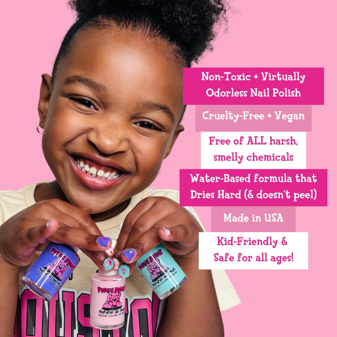 PIGGY PAINT 100% Non-toxic Girls Nail Polish - Safe, Chemical Free Low Odor for Kids, U.S. of YAY! Beauty & Personal Care Piggy Paint