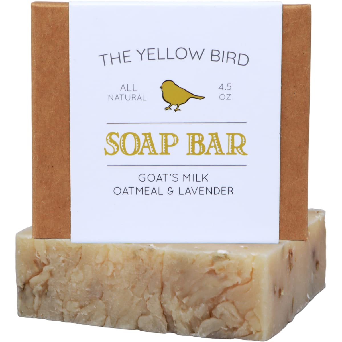 Lavender Goats Milk Soap Bar with Oats - Gentle Exfoliating Bath Soap. Moisturizing Dry Skin Face & Body Wash. Mild Natural and Organic Soap. Made Beauty & Personal Care The Yellow Bird